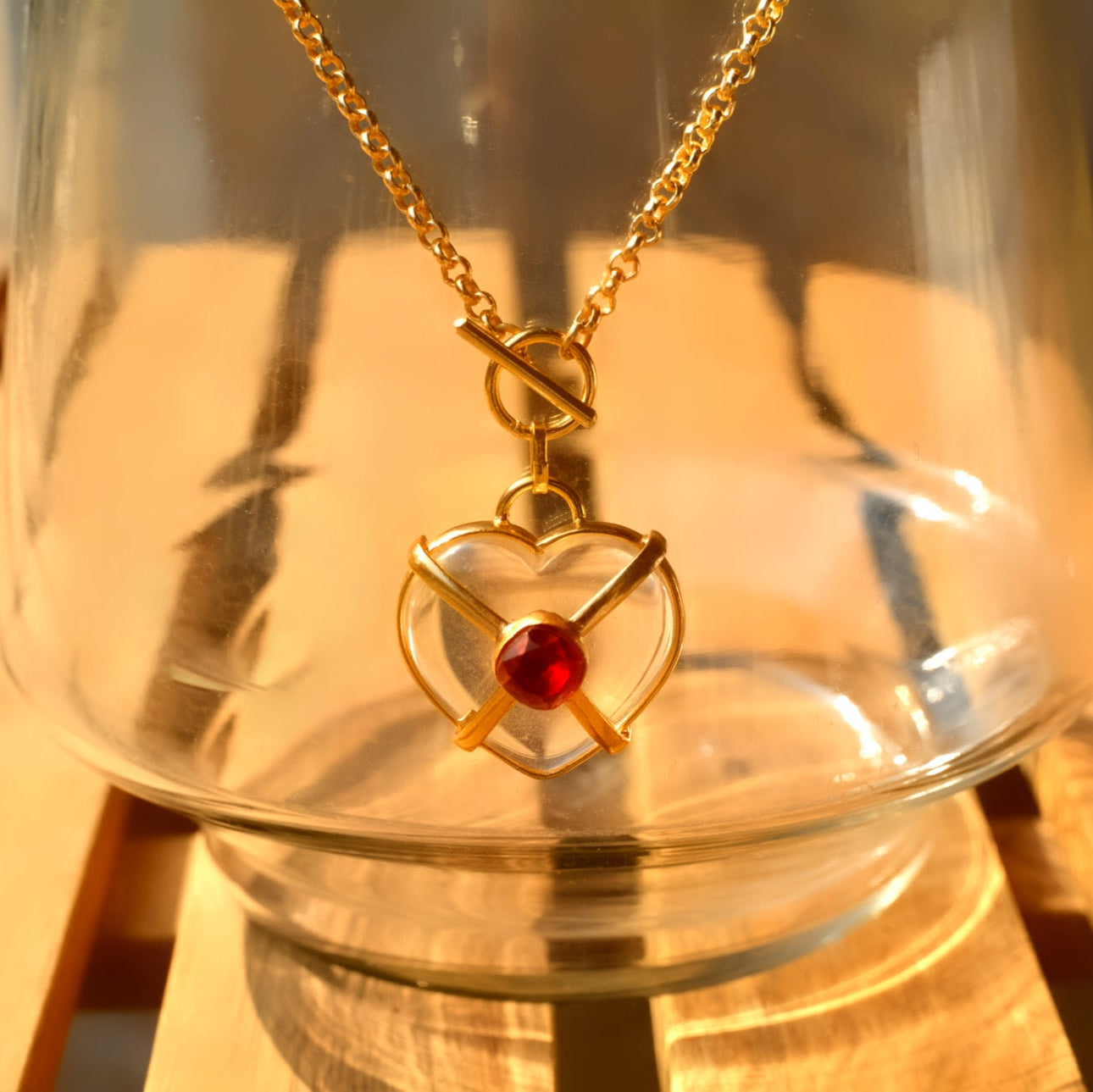 Heart-shaped pendant necklace inspired by Malala Yousafzai